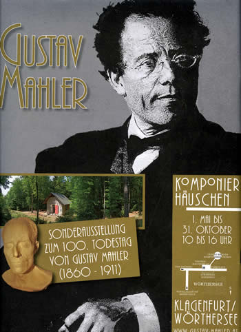 Printwerbung für die Sonderausstellung 2011 im Komponierhäuschen Mahlers